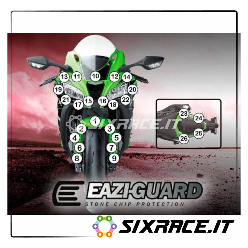 EAZI-GUARD PELLICOLA PROTETTIVA PER KAWASAKI ZX10R 2016-CURRENT GUARDKAW010