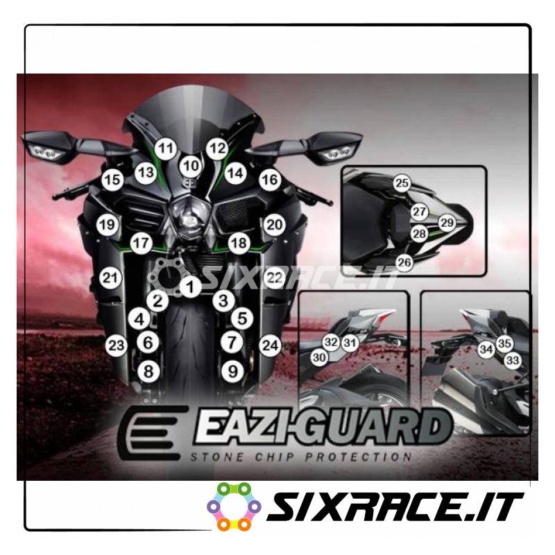 EAZI-GUARD PELLICOLA PROTETTIVA PER KAWASAKI NINJA H2 2015-CURRENT GUARDKAW011