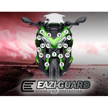 EAZI-GUARD PELLICOLA PROTETTIVA PER KAWASAKI Z1000SX 2017-CURRENT GUARDKAW012