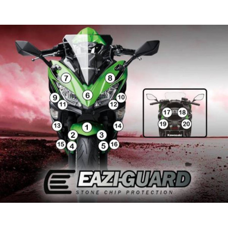 EAZI-GUARD PELLICOLA PROTETTIVA PER KAWASAKI NINJA 650 2017-CURRENT GUARDKAW013