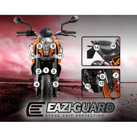 EAZI-GUARD PELLICOLA PROTETTIVA PER KTM 125 DUKE 2011-2016 GUARDKTM002