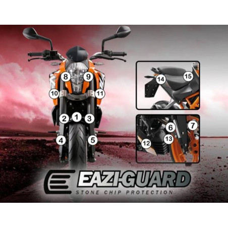 FILM DE PROTECTION EAZI-GUARD POUR KTM 125 DUKE 2011-2016 GUARDKTM002