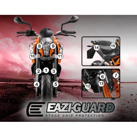 EAZI-GUARD PELLICOLA PROTETTIVA PER KTM 390 DUKE 2013-2016 GUARDKTM003