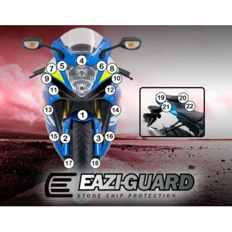 EAZI-GUARD PELLICOLA PROTETTIVA PER SUZUKI GSXR600/750 2011-CURRENT GUARDSUZ001