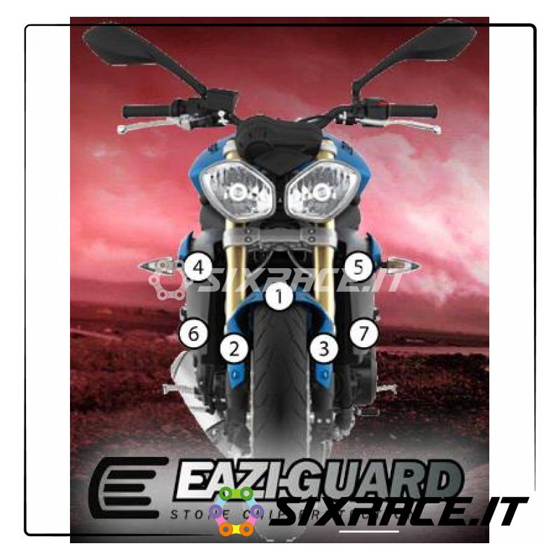 FILM DE PROTECTION EAZI-GUARD POUR TRIUMPH 675 RUE TRIPLE 2013-2016 GUARDTRI