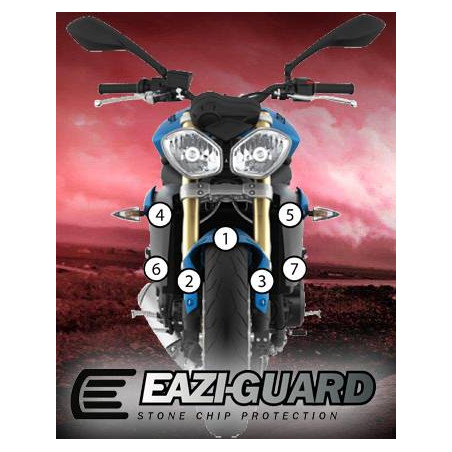 EAZI-GUARD PELLICOLA PROTETTIVA PER TRIUMPH 675 STREET TRIPLE 2013-2016 GUARDTRI