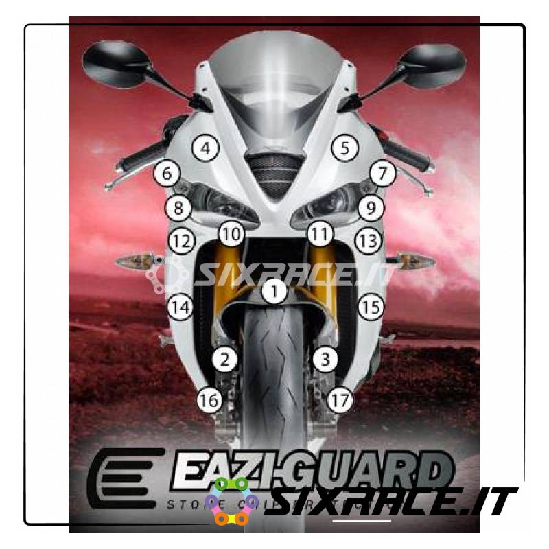 FILM DE PROTECTION EAZI-GUARD POUR TRIUMPH 675 DAYTONA 2013-2016 GUARDTRI004