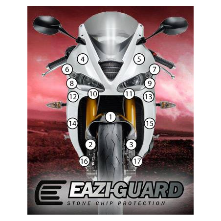 FILM DE PROTECTION EAZI-GUARD POUR TRIUMPH 675 DAYTONA 2013-2016 GUARDTRI004