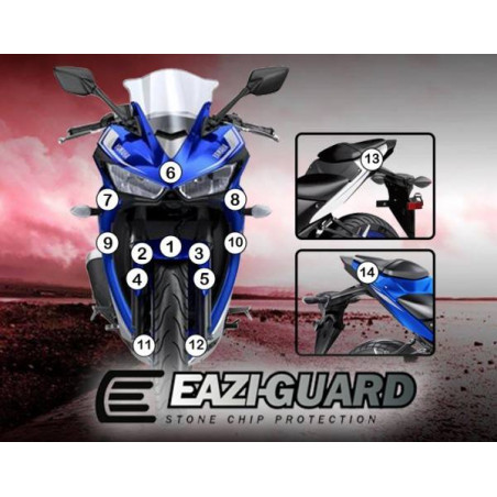 EAZI-GUARD PELLICOLA PROTETTIVA PER YAMAHA YZF-R3 / R25 2015-CURRENT GUARDYAM002