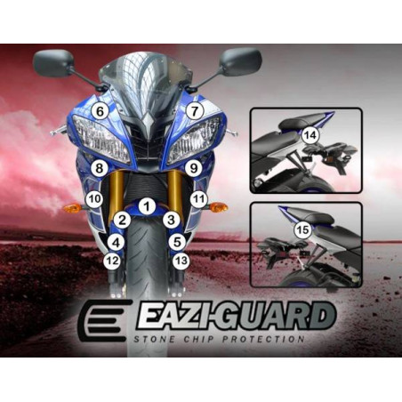 EAZI-GUARD PELLICOLA PROTETTIVA PER YAMAHA YZF-R6 2008-2016 GUARDYAM003