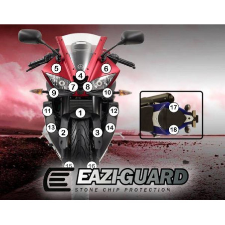 EAZI-GUARD PELLICOLA PROTETTIVA PER YAMAHA YZF-R125 2014-CURRENT GUARDYAM004