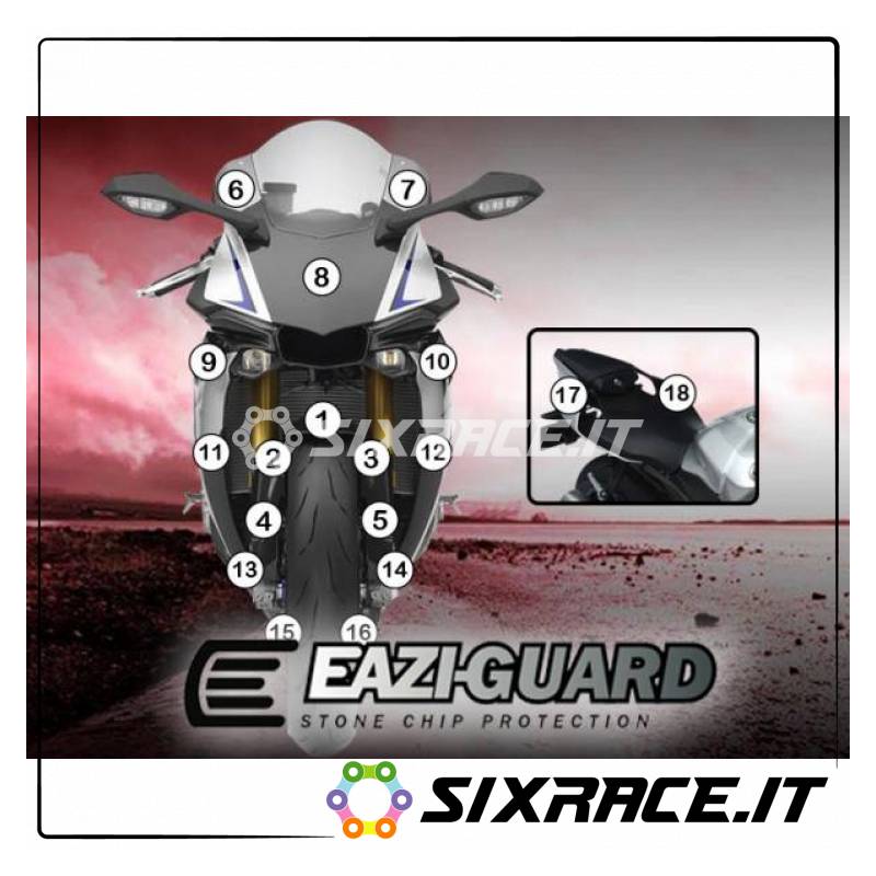 EAZI-GUARD PELLICOLA PROTETTIVA PER YAMAHA YZF-R1 M 2015-CURRENT GUARDYAM005