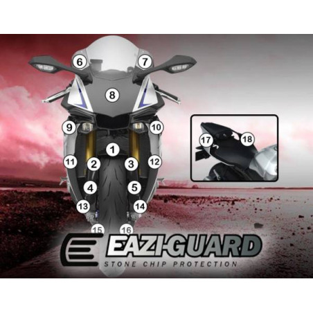 FILM DE PROTECTION EAZI-GUARD POUR YAMAHA YZF-R1 M 2015-CURRENT GUARDYAM005