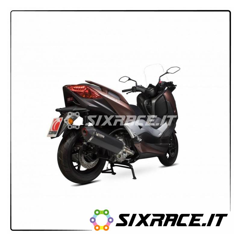 Silenziatore SCORPION YAMAHA X-MAX 300 2017-2018 TIPO Serket Parallel NON Omolog