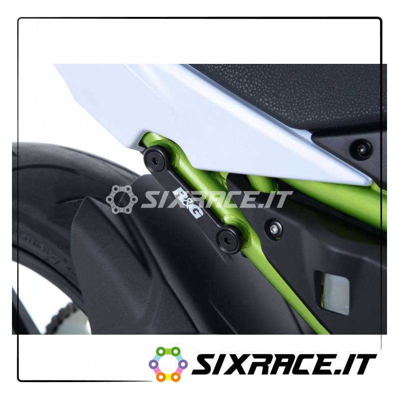 Placchette copri fori poggiapiedi posteriori (paio) Kawasaki Z650 / Ninja 650