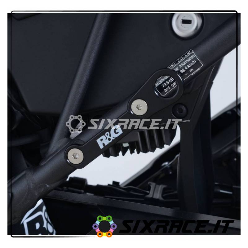 plateau de fixation pour sangles de fixation - paire de Honda CRF1000L Africa Twin - noir TH0019B