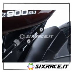 Placchette copri fori poggiapiedi posteriori (SX) Kawasaki Z900 / Z900RS - silv