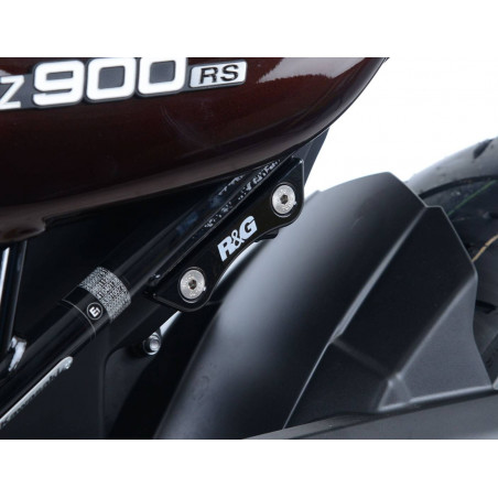 Plaques de cache-trou de repose-pieds arrière (SX) Kawasaki Z900 / Z900RS - silv