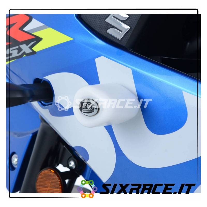Tamponi / protezioni telaio tipo Aero - Suzuki GSX-R 125 - bianco CP0438WH RG