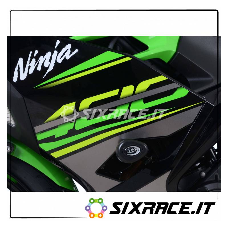 Tampons / protecteurs de cadre de type Aero (sans coupe) - Kawasaki Ninja 400 / Ninja 250