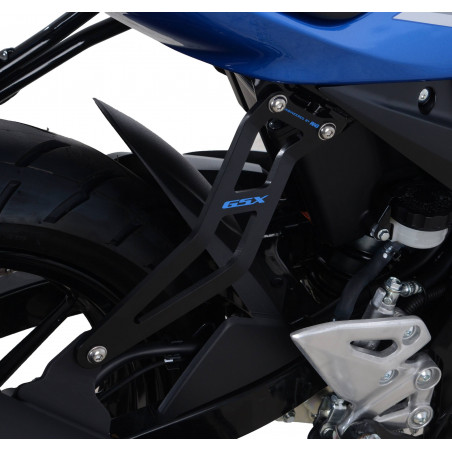 Support de pot d'échappement - Suzuki GSX-R 125 / GSX-S 125 (logo bleu) EH0083BK-BLUE