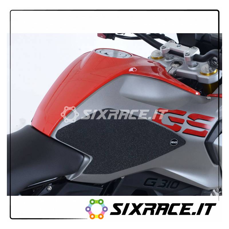 Kit de 2 autocollants de réservoir anti-glisse BMW G310GS - noir EZRG113BL RG