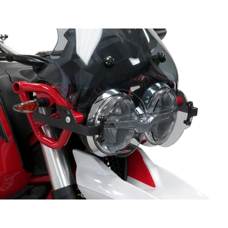 440-M659-001 Lente coprifaro - con supporti MOTO GUZZI V85 TT / Travel 850 2019 2023 POWERBRONZE