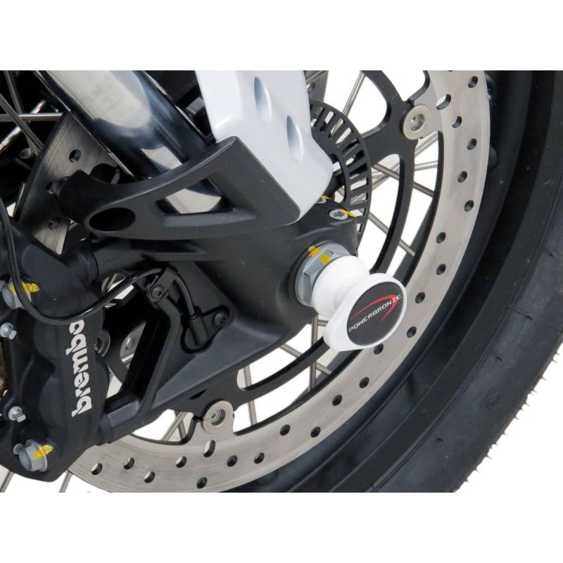 518-M101-006 Protezioni forcella - coppia MOTO GUZZI V85 TT / Travel 850 2019 2025 POWERBRONZE