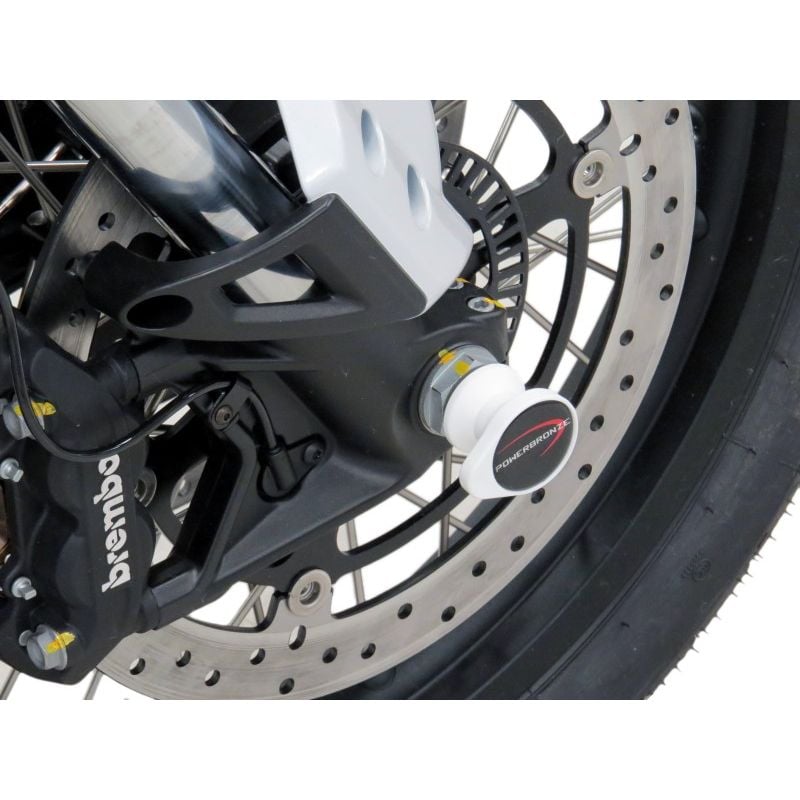 518-M101-008 Protezioni forcella - coppia MOTO GUZZI V85 TT / Travel 850 2019 2025 POWERBRONZE