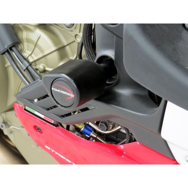 513-D108-011 Tamponi telaio - coppia DUCATI Streetfighter V4 / S 1100 2020 2025 POWERBRONZE