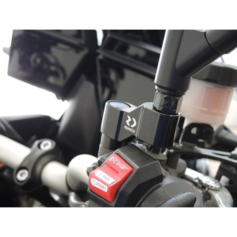 RDB2-RZ1025-S Distanziali specchi retrovisori - coppia YAMAHA XTZ 660 Tenere 660 2008 2009 RDmoto