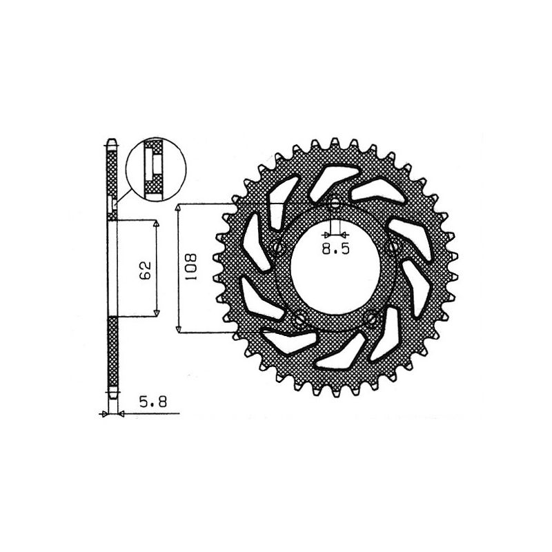 S544420343 Corone 525 CAGIVA MITO 125 - fari tondi 125 1989 1994 RICAMBI - SPARE PARTS