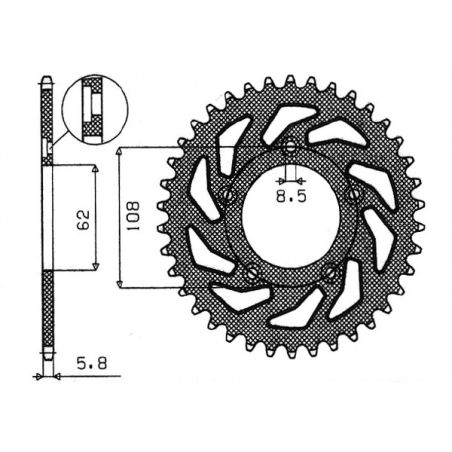 S544420343 Corone 525 CAGIVA MITO 125 - fari tondi 125 1989 1994 RICAMBI - SPARE PARTS