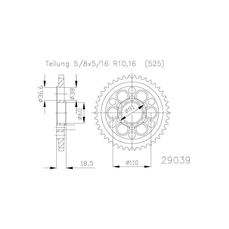 S545080138 Corone 525 DUCATI 1098 S 1100 2007 2010 RICAMBI - SPARE PARTS