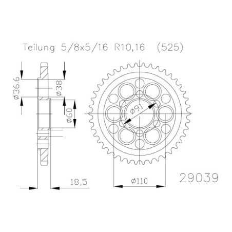 S545080138 Corone 525 DUCATI 1098 S 1100 2007 2010 RICAMBI - SPARE PARTS