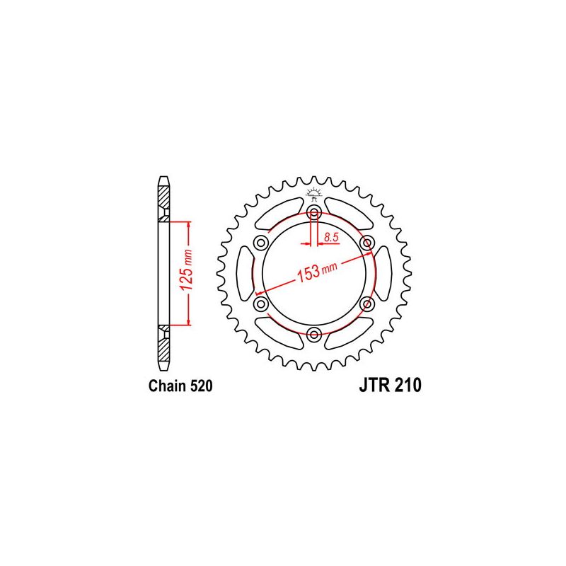 S541021247 Corone 520 HONDA CRF 150 F 150 2006 2013 RICAMBI - SPARE PARTS