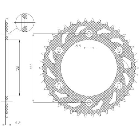 S541021248 Corone 520 HONDA CRF 250 R (to 2021) 250 2019 2021 RICAMBI - SPARE PARTS