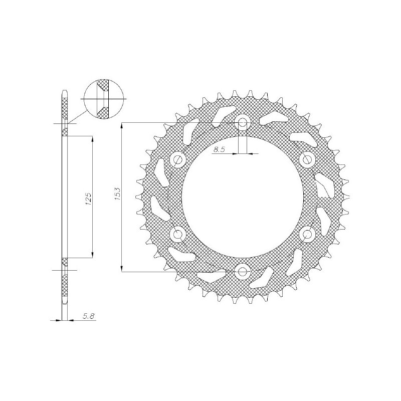 S541021249 Corone 520 HONDA CRF 250 R (2022to ) 250 2022 2025 RICAMBI - SPARE PARTS