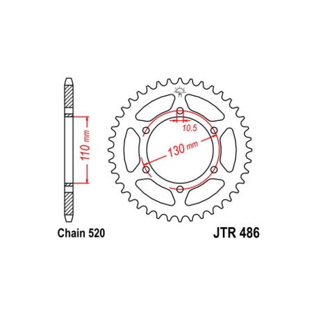S541650041 Corone 520 KAWASAKI Z 400 400 2018 2022 RICAMBI - SPARE PARTS