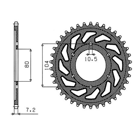 S541661042 Corone 525 KAWASAKI ZX-6R (600/636) 636 2002 2002 RICAMBI - SPARE PARTS