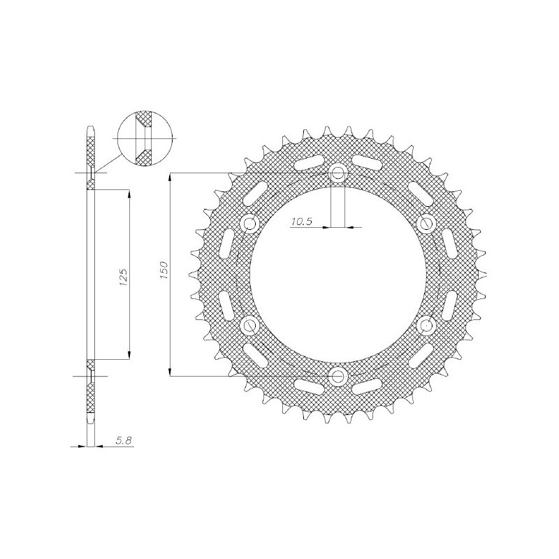 S547130448 Corone 520 KTM SX-F 250 4T 250 2005 2013 RICAMBI - SPARE PARTS