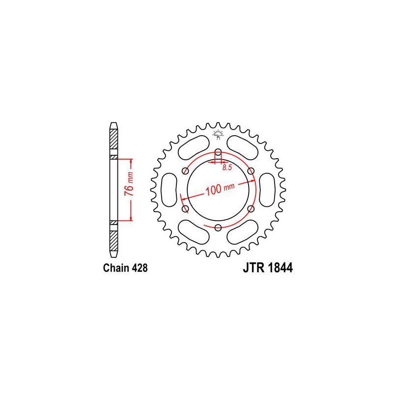 S541222248 Corone 428 YAMAHA MT-125 ABS 125 2014 2019 RICAMBI - SPARE PARTS