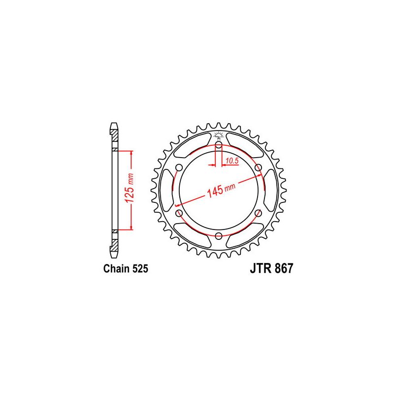 S541260343 Corone 525 YAMAHA TDM 850 850 1991 2001 RICAMBI - SPARE PARTS