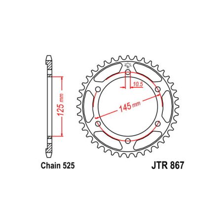 S541260343 Corone 525 YAMAHA TDM 850 850 1991 2001 RICAMBI - SPARE PARTS