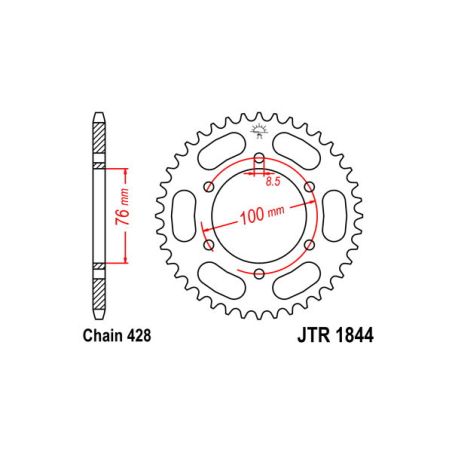 S541222248 Corone 428 YAMAHA YZF R125 125 2008 2016 RICAMBI - SPARE PARTS