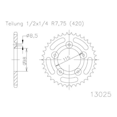 S547210148 Corone 420 HUSQVARNA TC 65 65 2017 2021 RICAMBI - SPARE PARTS