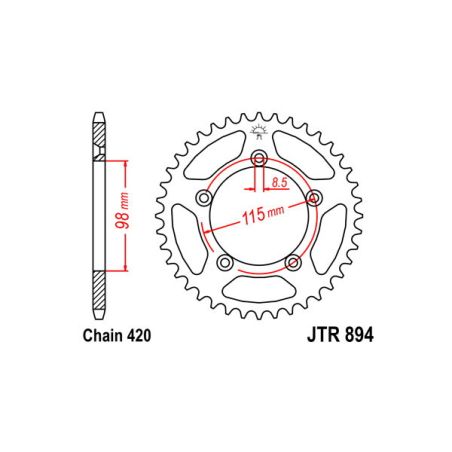 S547210150 Corone 420 KTM SX 65 65 2004 2008 RICAMBI - SPARE PARTS