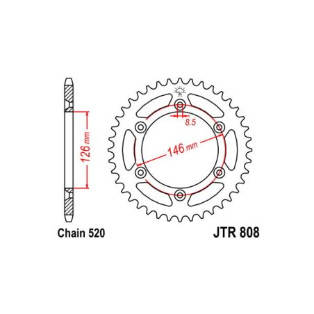 S541520350 Corone 520 SUZUKI RM-Z 450 450 2008 2025 RICAMBI - SPARE PARTS