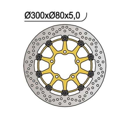 S6591056 Disco flottante ventilato KAWASAKI Versys 1000 1000 2012 2014 RICAMBI - SPARE PARTS