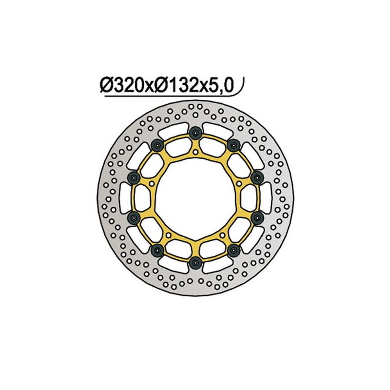 S6591058 Disco flottante ventilato YAMAHA FZ1 Fazer 1000 2006 2015 RICAMBI - SPARE PARTS